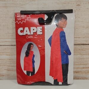 💟 Red Cape Costume - Classic Play Costume Cape One Size